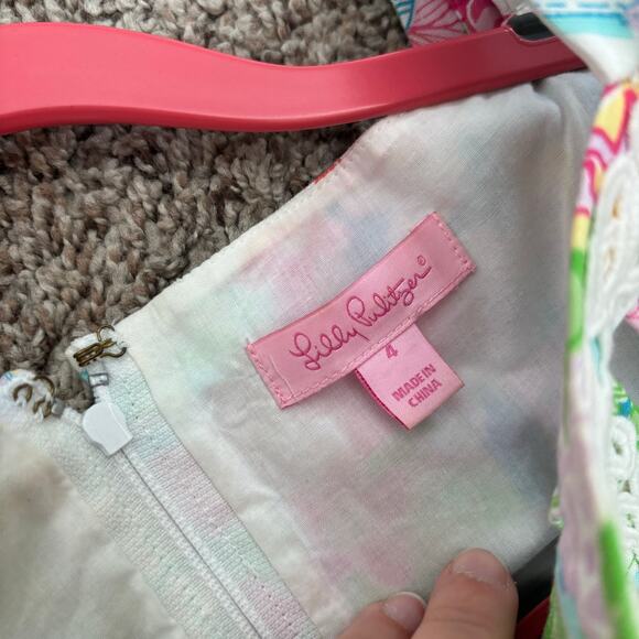 Lilly Pulitzer State of Mind Ricci Shift Dress Sz 4 Preppy Coastal Pastel - Picture 7 of 11